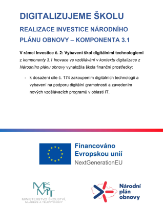 Digitalizujeme školu - leták